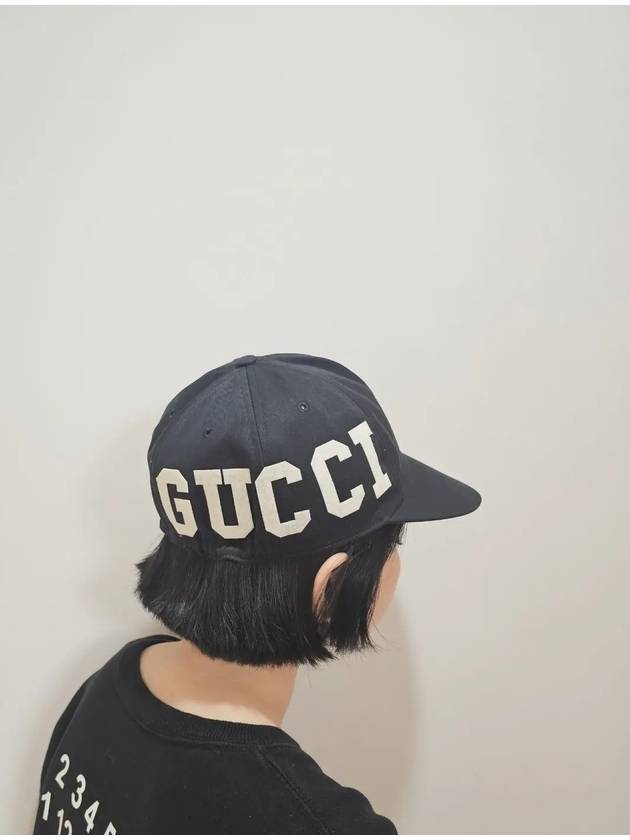 Logo Print Ball Cap Black - GUCCI - BALAAN 9