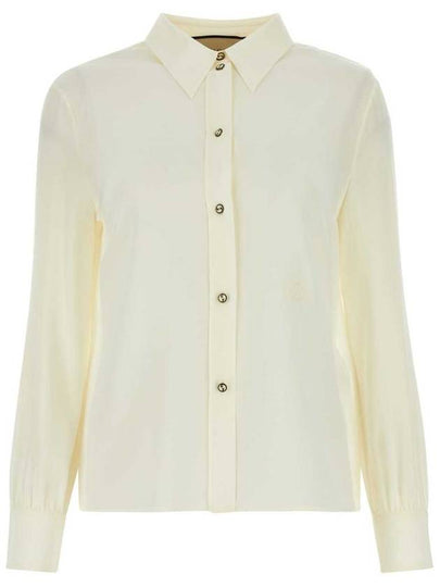 logo embroidered silk shirt 761896ZAPJ7 - GUCCI - BALAAN 2