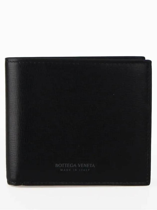 Men's Big Intrecciato Half Wallet Black - BOTTEGA VENETA - BALAAN 2