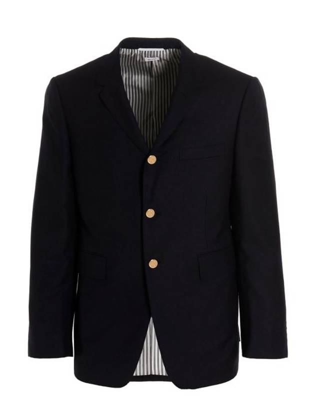 Men's Signature Classic Wool Suit Navy - THOM BROWNE - BALAAN 3