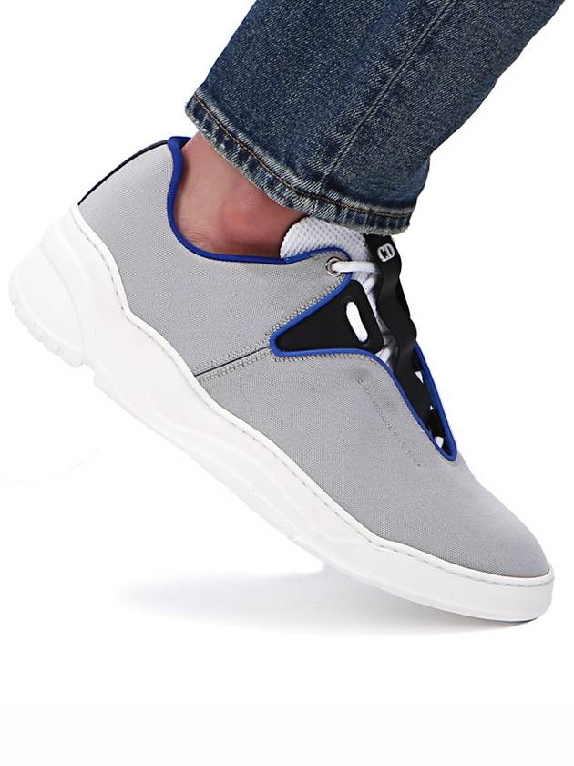 Canvas Calfskin Low Top Sneakers Grey - DIOR - BALAAN 2