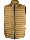 Loom Woven Chambers Recycled Nylon Down Padding Vest Brown - STONE ISLAND - BALAAN 2