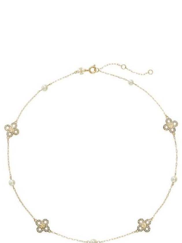 Kira Clover Pearl Necklace Gold - TORY BURCH - BALAAN 2