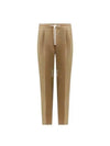 Drawstring Pleated Tapered Straight Pants Beige - BRUNELLO CUCINELLI - BALAAN 2