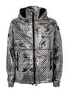 Metallic Effect Print Windbreaker Silver - MOOSE KNUCKLES - BALAAN 2