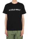 Men s Logo Round Neck Short Sleeves Black ACWMTS063 - A-COLD-WALL - BALAAN 1