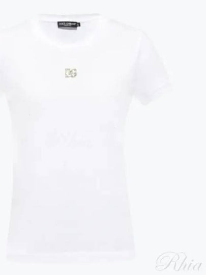 Logo Jersey Short Sleeve T-shirt White - DOLCE&GABBANA - BALAAN 2