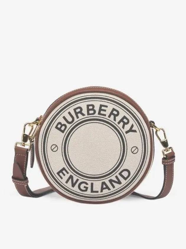 Canvas Logo Louise Horseferry Round Cross Bag White - BURBERRY - BALAAN 2