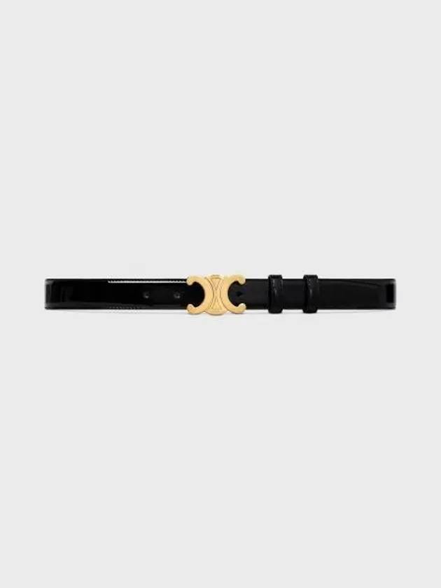 Triomphe Taurillon Leather Belt Black. - CELINE - BALAAN 2