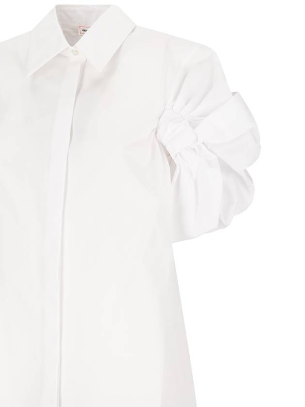 Ruffled Short Sleeve Shirt White - ALEXANDER MCQUEEN - BALAAN 4