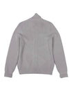 leather trim wool zip-up jacket gray - TOM FORD - BALAAN 4