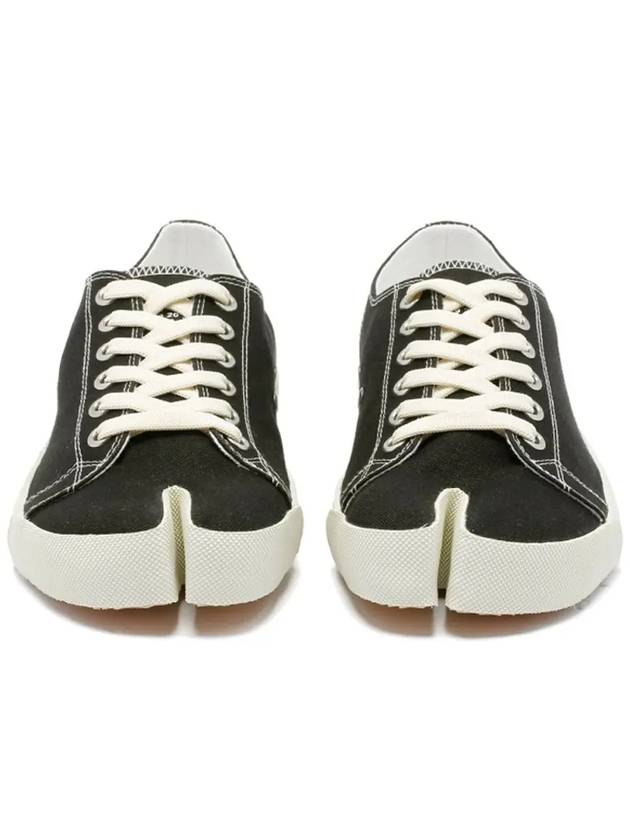 Tabi Canvas Low Top Sneakers Black - MAISON MARGIELA - BALAAN 5