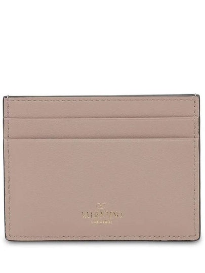 Garavani ROCKSTUD Rockstud leather cardholder - VALENTINO - BALAAN 2