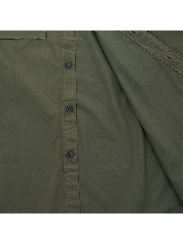 Gabardine Long Sleeve Shirt Bronze Green - CP COMPANY - BALAAN.