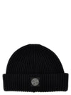 N22C3 Full Rib RWS Wool Beanie Black - STONE ISLAND - BALAAN 2