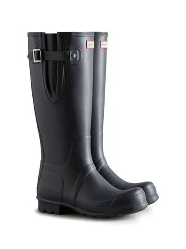 Tall Side Adjustable Wellington Long Rain Boots Navy - HUNTER - BALAAN 1