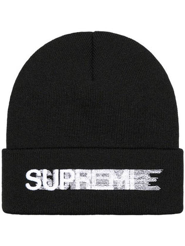 Motion Logo Beanie Black - SUPREME - BALAAN 1