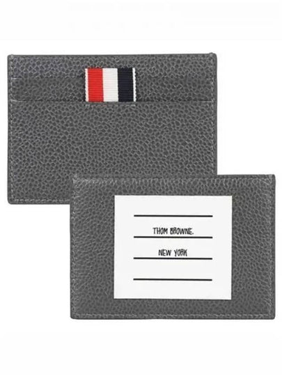 Logo Patch Card Wallet Grey - THOM BROWNE - BALAAN 2