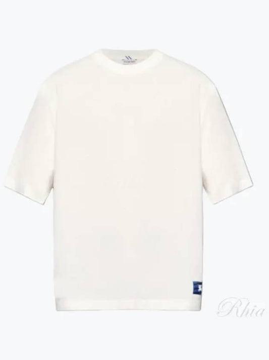 Logo Patch Cotton Jersey Short Sleeve T-Shirt Ivory - BURBERRY - BALAAN 2