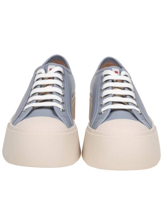 Pablo leather lace-up low-top sneakers gray - MARNI - BALAAN 4