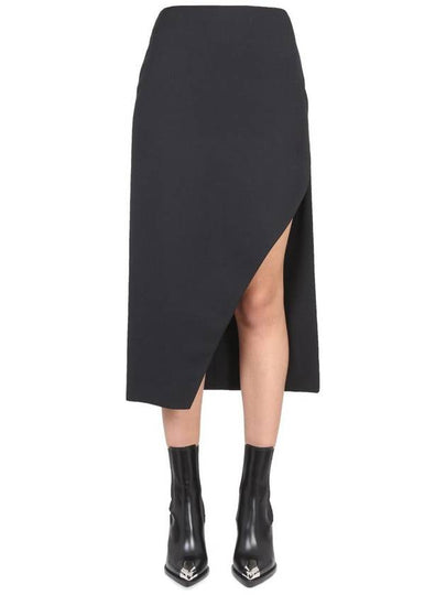 Women's Wool Slit Pencil Skirt Black - ALEXANDER MCQUEEN - BALAAN 2