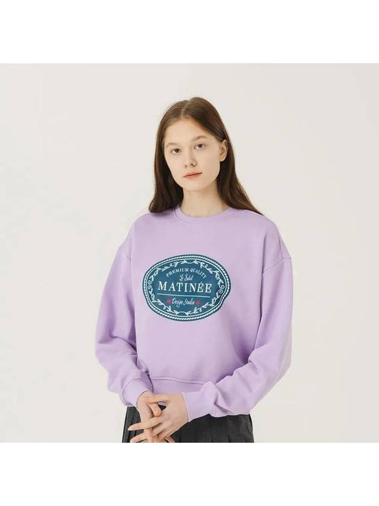 Brushed Options Matinee Classic label Sweat Shirts LAVENDER - LE SOLEIL MATINEE - BALAAN 2