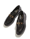 Horsebit Chain Leather Loafer Black - TOD'S - BALAAN 3