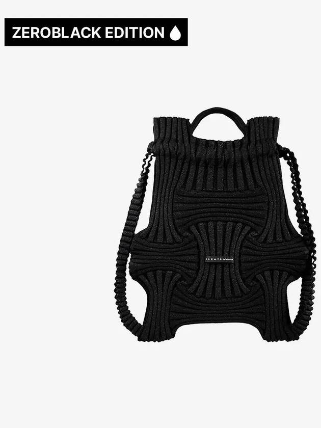 Zero Black Edition Bow Backpack Glitter Black - PLEATSMAMA - BALAAN 1