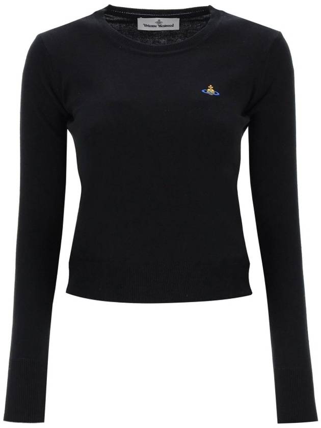 ORB Embroid Logo Knit Top Black - VIVIENNE WESTWOOD - BALAAN 2