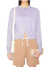 Face Crew Neck Cardigan Purple Melange FA WN KNIT000005 - ACNE STUDIOS - BALAAN 3