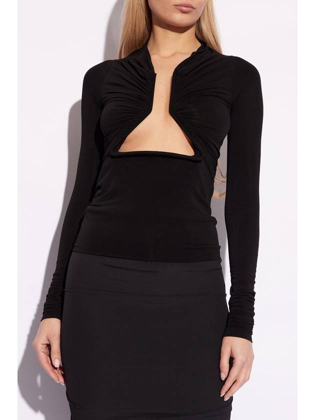 Rick Owens ‘Prong’ Draped Top, Women's, Black - RICK OWENS - BALAAN 3