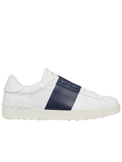 Calfskin Open Low Top Sneakers White Marine - VALENTINO - BALAAN 2