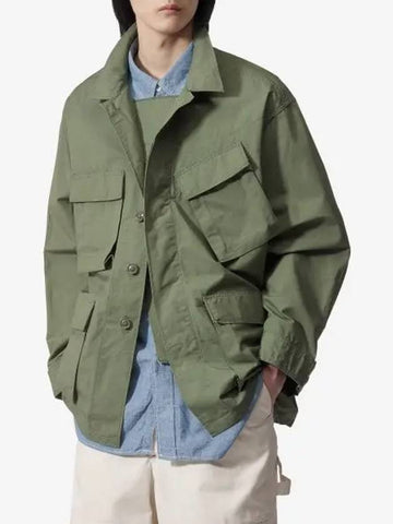 Cotton Ripstop BDU Jacket Olive OR174CT010 - ENGINEERED GARMENTS - BALAAN 1