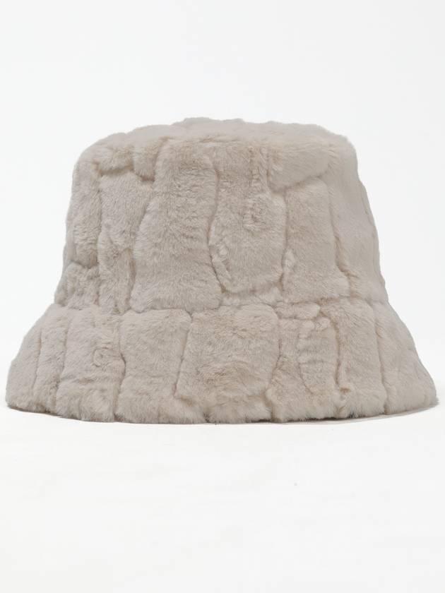 Raccoon Beige Fur Bucket Hat - DILETTANTISME - BALAAN 3