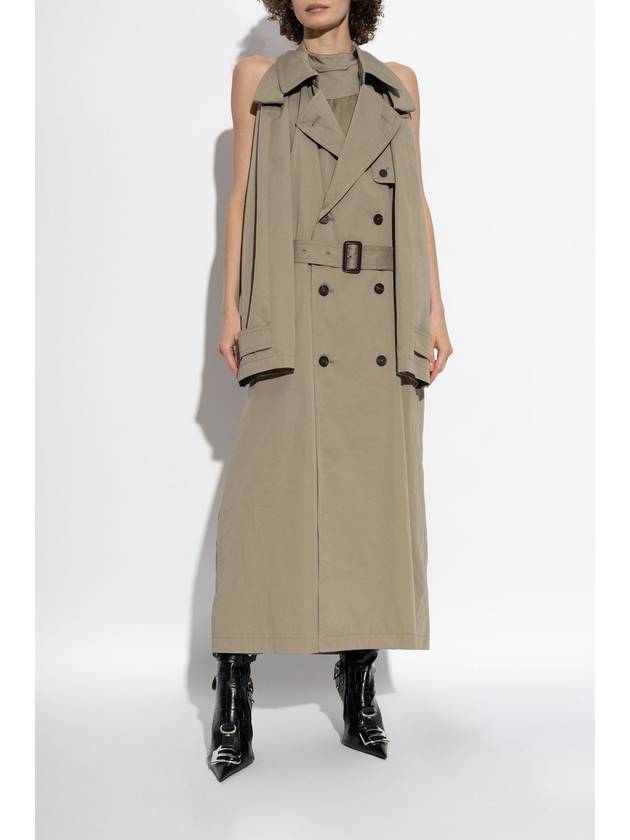 Women s Suspended Trench Long Dress Beige - BALENCIAGA - BALAAN 4