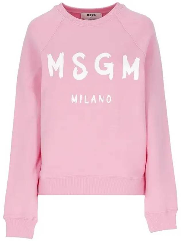 Brush Logo Printing Sweatshirt Pink - MSGM - BALAAN 2