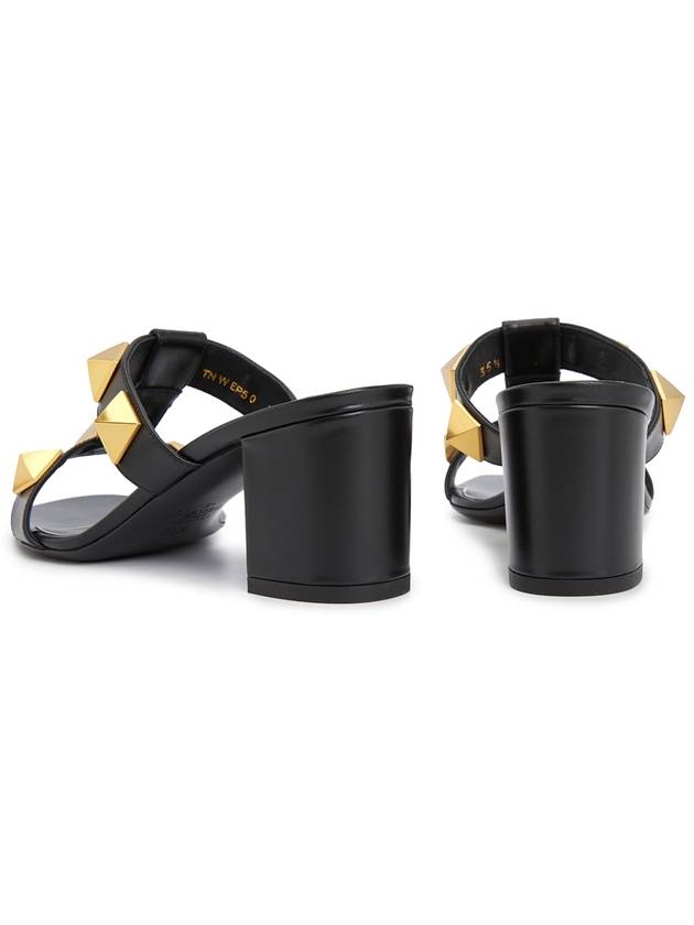 Roman Stud 60 Sandal Heels Black - VALENTINO - BALAAN 7