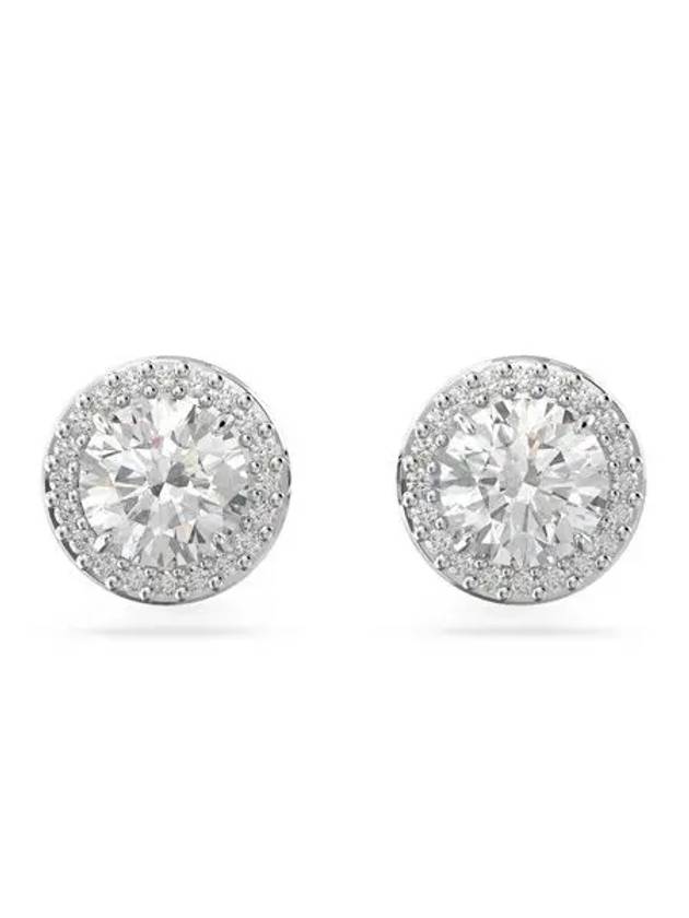 Constella Stud Rhodium Pave Earrings Silver - SWAROVSKI - BALAAN 3