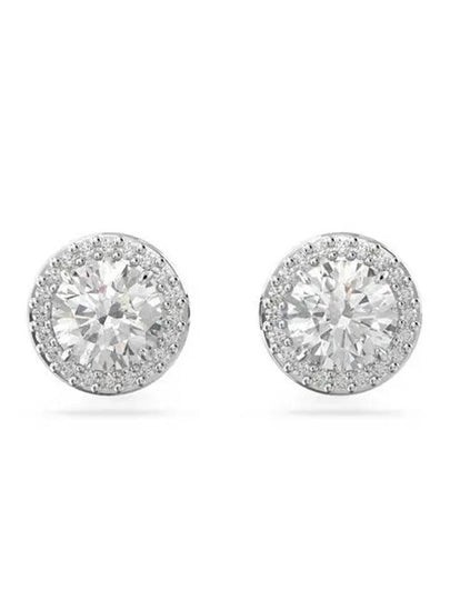 Constella Stud Rhodium Pave Earrings Silver - SWAROVSKI - BALAAN 2