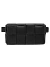 Intrecciato Mini Cassette Belt Bag Black - BOTTEGA VENETA - BALAAN 2