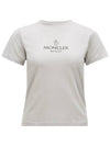 Logo Cotton Jersey Short Sleeve T-Shirt Light Grey - MONCLER - BALAAN 6