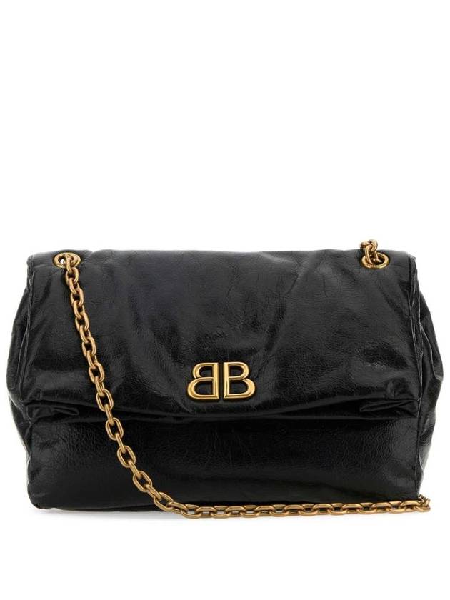 Monaco Chain Strap Shoulder Bag Black - BALENCIAGA - BALAAN 2