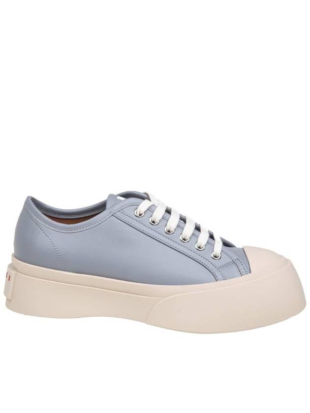 Pablo leather lace-up low-top sneakers gray - MARNI - BALAAN 2