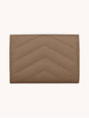 Gold monogram 3-fold mini half wallet taupe 668274 D708 - SAINT LAURENT - BALAAN 2