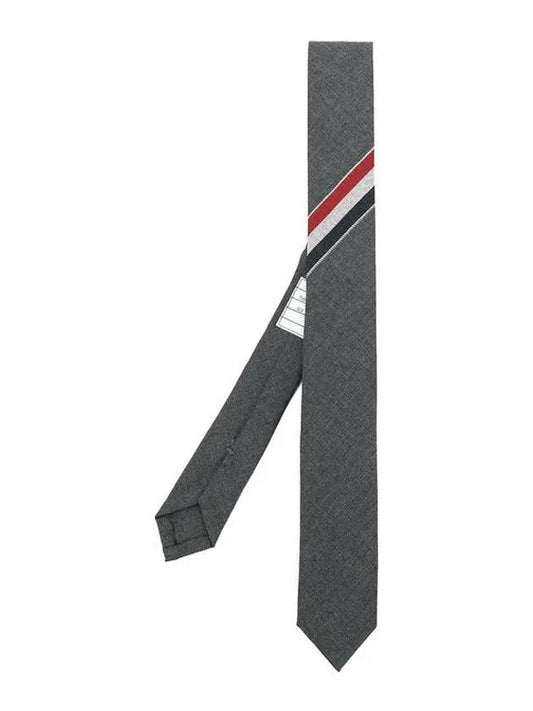 Three-Line Engineer Stripe Wool  Neck Tie Dark Grey - THOM BROWNE - BALAAN 2