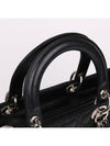 Christian Cannage Black Large Lady Bag - DIOR - BALAAN 4