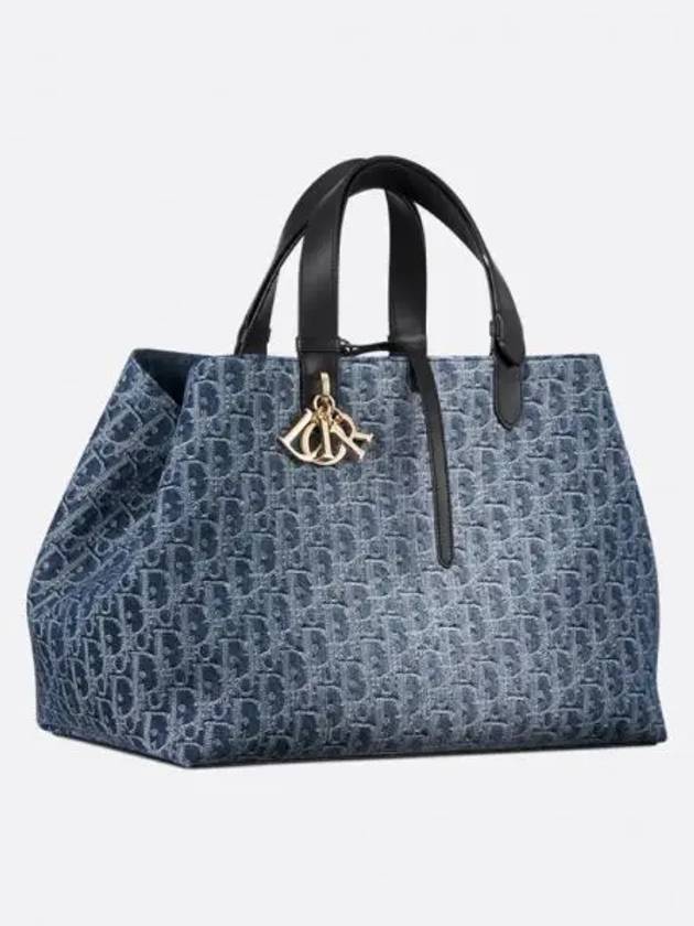 Oblique Toujours Large Tote Bag Blue - DIOR - BALAAN 2