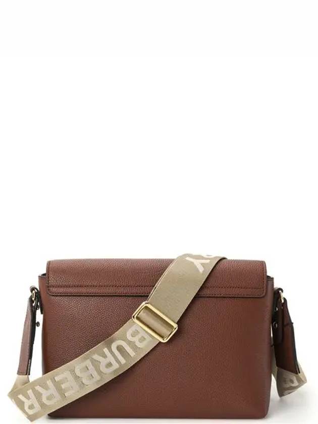 Leather and Vintage Check Note Crossbody Bag Tan - BURBERRY - BALAAN 4