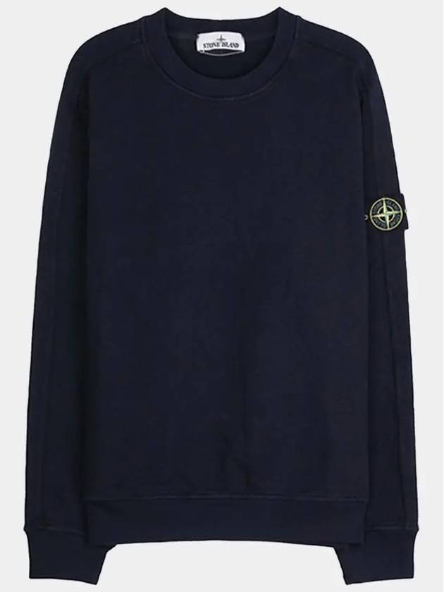 Cotton Crew Neck Sweatshirt Navy - STONE ISLAND - BALAAN 2