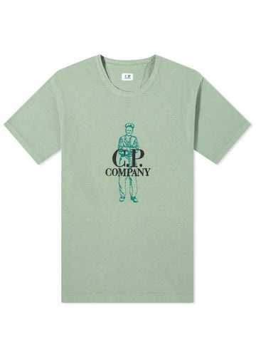 1020 Jersey British Sailor Short Sleeve T-Shirt Green - CP COMPANY - BALAAN 1